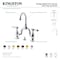 Kingston Brass Bridge Bathroom Faucet with Brass PopUp, Matte Black KS7990BAL - alternate 6